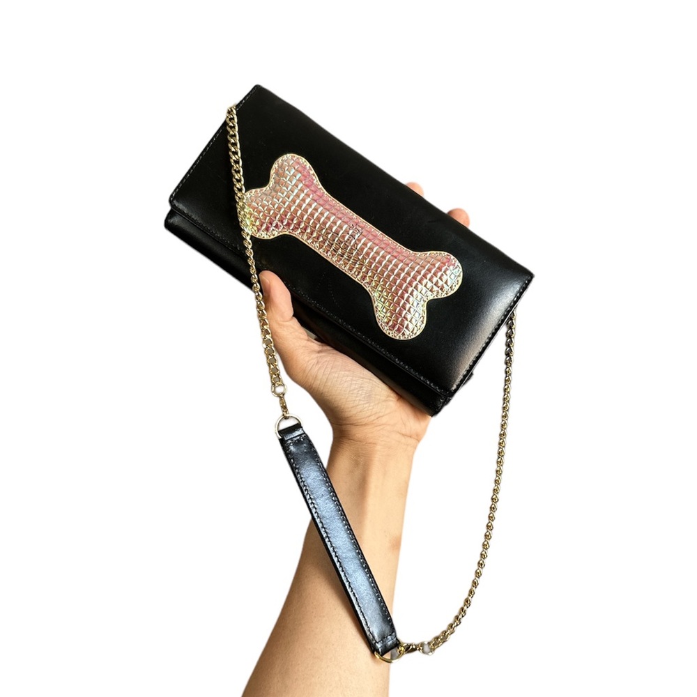 💥SOLD💥Vivienne Westwood Iridescent Dino Bone Long Chain Wallet - Picture 1 of 10